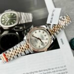 Rolex Datejust 126331 SS/RG Plated Silver Dial CZ Diamonds 41mm Jub Super Clone - 图片 10