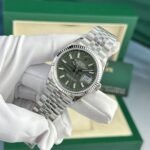 Rolex Datejust 126234 904L Steel Green Palm Dial 36mm Jub Super Clone - 图片 11