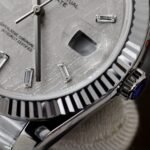Rolex Day-Date 904L Steel Meteorite Dial With Diamonds 40mm Super Clone - 图片 6