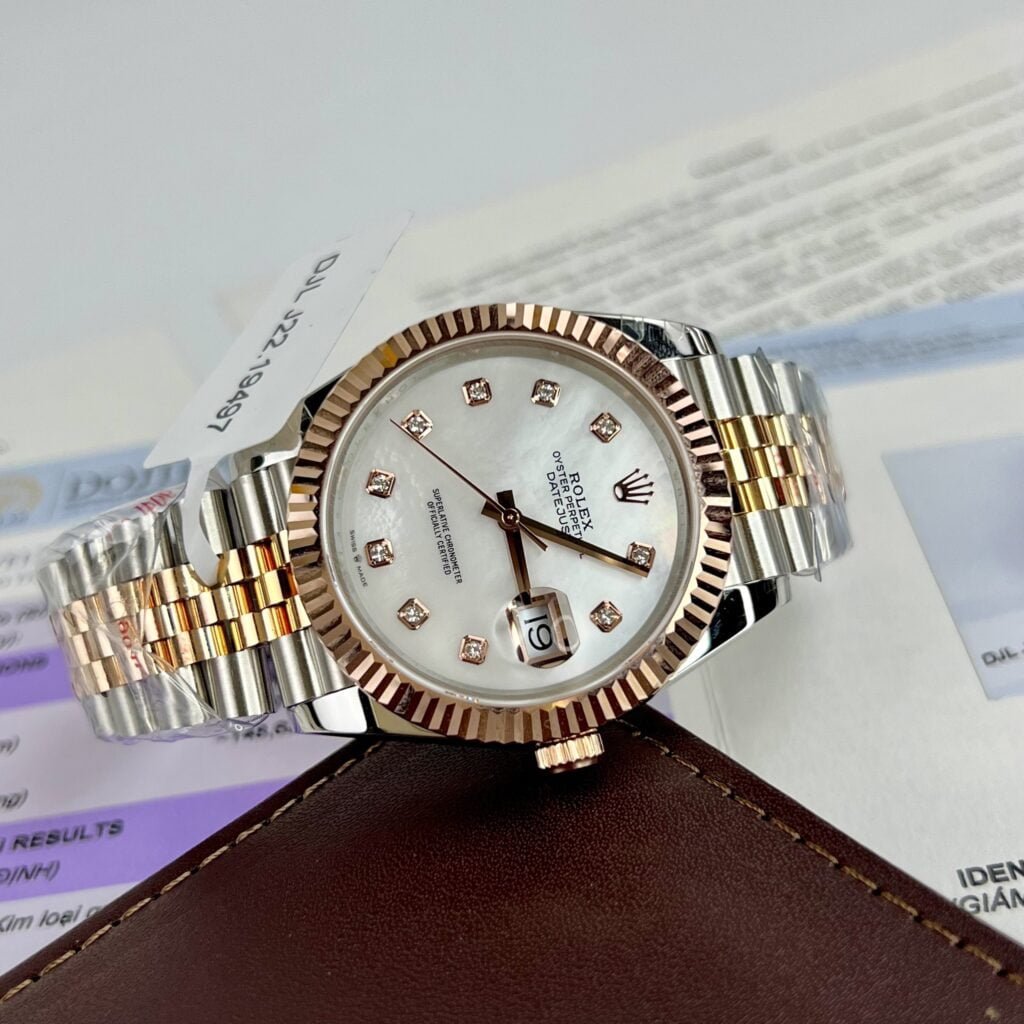 1750588020-15-1.jpg Rolex Datejust 126331 SS/RG Plated MOP Dial CZ Diamonds 41mm Jub Super Clone - 图片 1