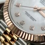 Rolex Datejust 126331 SS/RG Plated MOP Dial CZ Diamonds 41mm Jub Super Clone - 图片 13