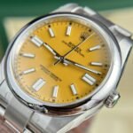 Rolex Oyster Perpetual 124300 904L Steel Yellow Dial 41mm Oyster Super Clone - 图片 4