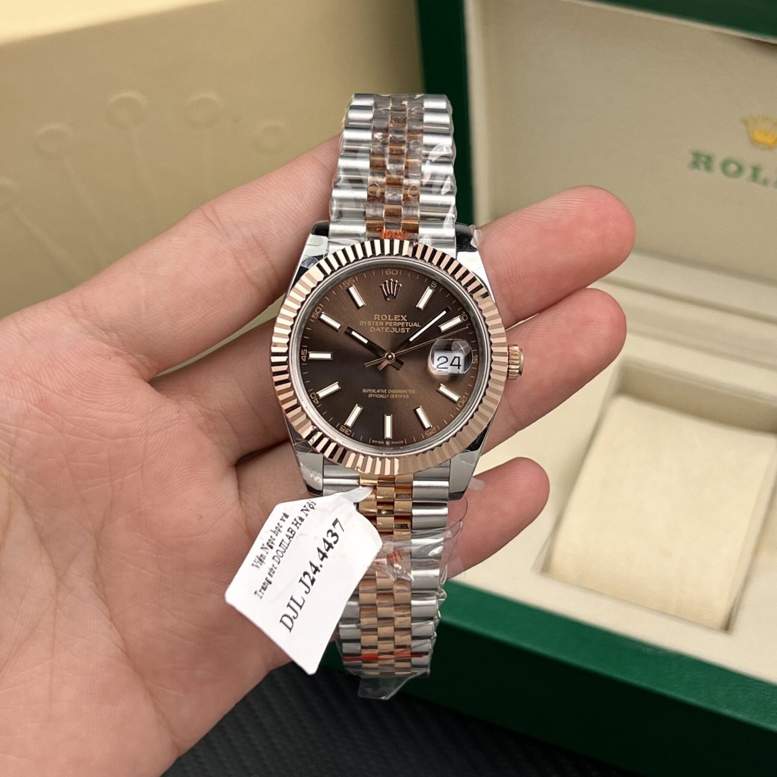 1750588139-63-1.jpg Rolex Datejust 126331 SS/RG Plated Chocolate Dial 41mm Jub Super Clone - 图片 1