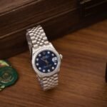 Rolex Datejust 316L Steel Blue Dial CZ Diamonds 31mm Jub EWF Replica