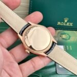 Rolex Cellini 50525 RG Plated Chocolate Dial 39mm Leather AAA Replica - 图片 6