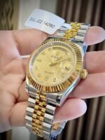 Rolex Day-Date SS/YG Plated Champagne Dial CZ Diamonds 40mm Jub Super Clone - 图片 3
