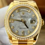 Rolex Day-Date YG Plated Meteorite Dial CZ Diamonds 36mm Super Clone - 图片 4