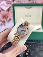 Rolex Datejust 178275 RG Plated Dark MOP Dial CZ Diamonds 31mm AAA Replica - 图片 2