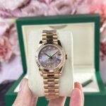 Rolex Datejust 178275 RG Plated Dark MOP Dial CZ Diamonds 31mm AAA Replica