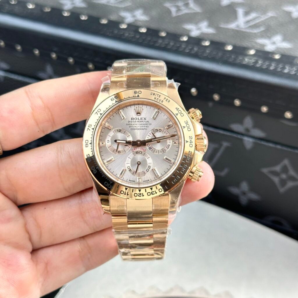 1750588248-107.jpg Rolex Daytona 116505 YG Plated Pink Dial CZ Diamonds 40mm Oyster Super Clone - 图片 1