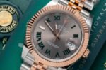 Rolex Datejust SS/RG Plated Wimbledon Grey Dial 41mm Jub Super Clone - 图片 4