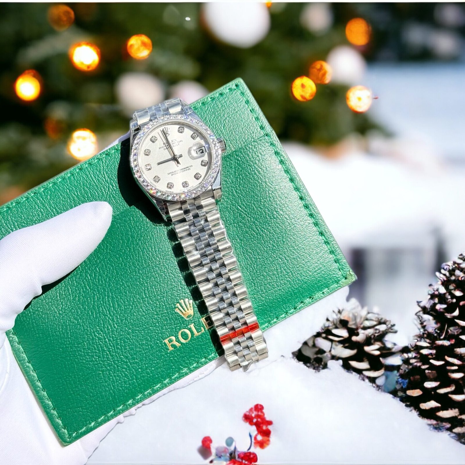 1750588265-114-1.jpg Rolex Datejust 316L Steel White Dial With Diamonds 31mm Jub AAA Replica - 图片 1