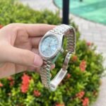 Rolex Day-Date 316L Steel Ice Blue Dial CZ Diamonds 40mm GSF Replica - 图片 5