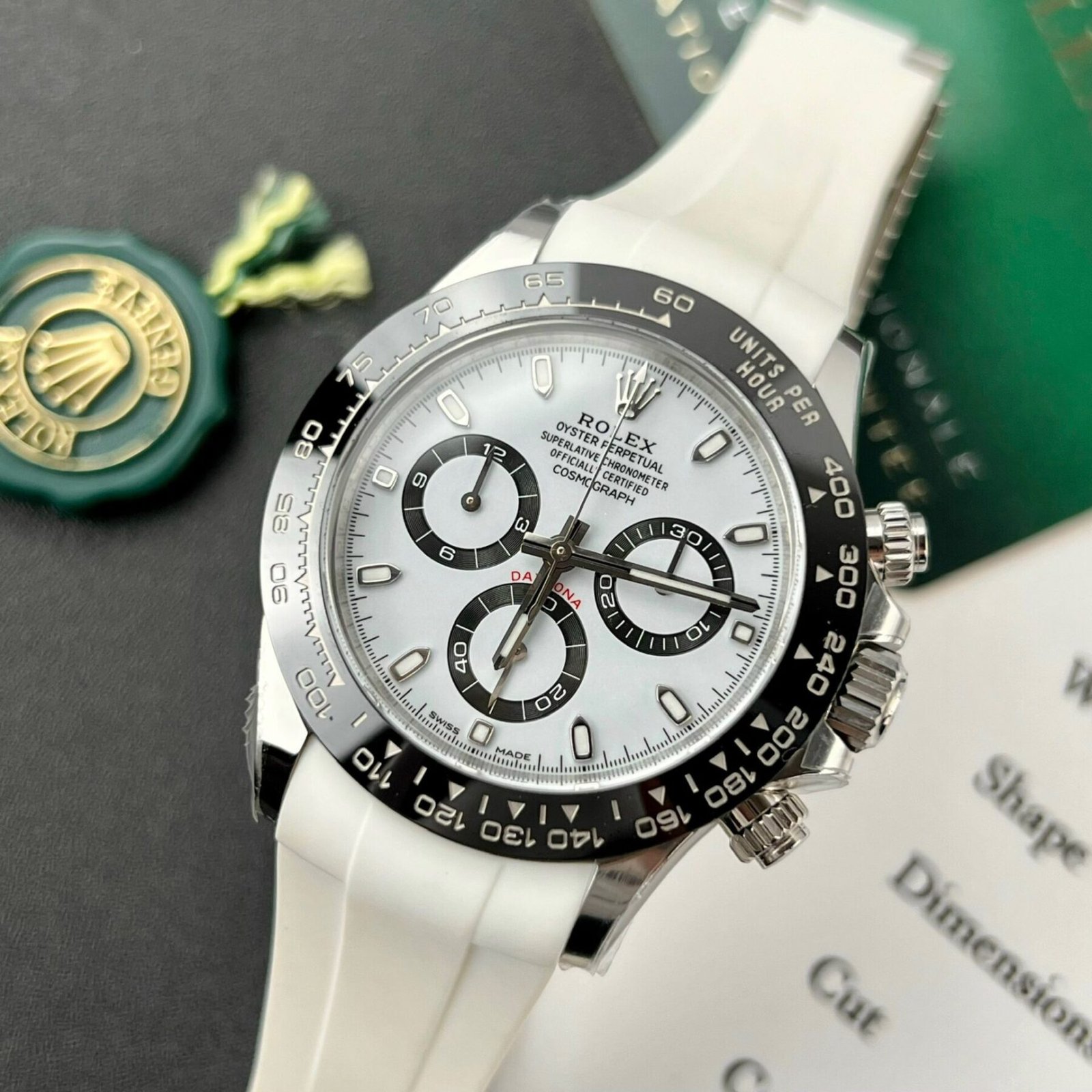 1750588307-130-1.jpg Rolex Daytona 116509LN Panda 904L Steel White Dial 40mm Oysterflex Super Clone - 图片 1
