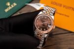 Rolex Datejust SS/RG Plated Chocolate Roman Numeral Dial 31mm Jub Super Clone - 图片 4
