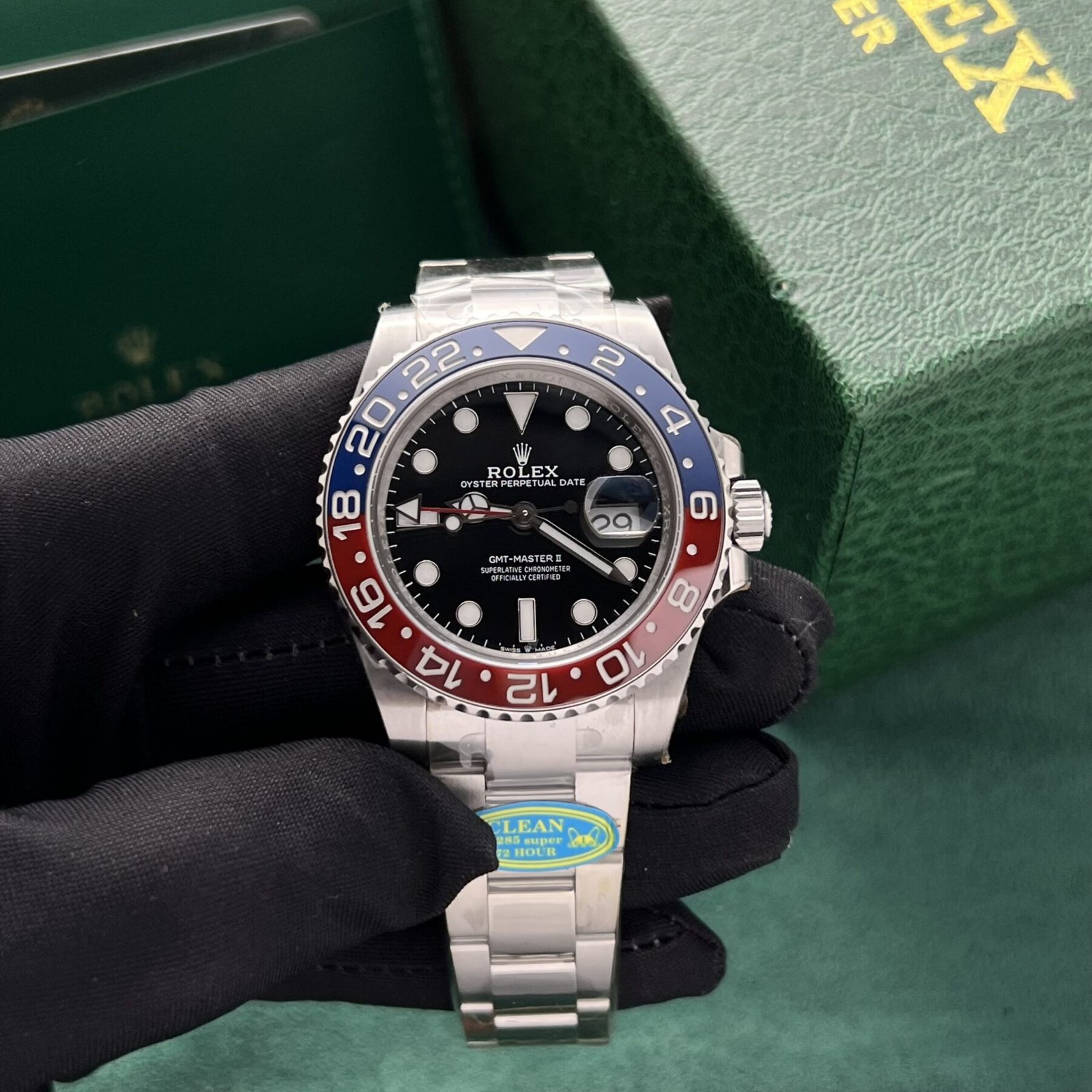 1750588432-180-scaled-1.jpg Rolex GMT-Master II 116719BLRO Pepsi 904L Steel Black Dial 40mm Oyster Super Clone - 图片 1