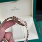 Rolex Day-Date RG Plated Chocolate Dial CZ Diamonds 36mm EWF Replica - 图片 5