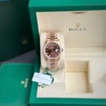 Rolex Day-Date RG Plated Chocolate Dial CZ Diamonds 36mm EWF Replica - 图片 2