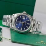Rolex Day-Date 228236 904L Steel Blue Dial CZ Diamonds 40mm Super Clone - 图片 2