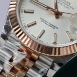 Rolex Datejust SS/RG Plated White Dial 41mm Jub Super Clone - 图片 6