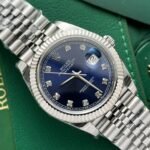 Rolex Datejust 316L Steel Blue Dial CZ Diamonds 41mm Jub EWF Replica - 图片 4