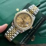 Rolex Datejust SS/YG Plated Champagne Dial CZ Diamonds 41mm Jub EWF Replica - 图片 3