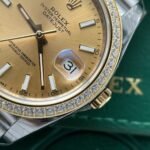 Rolex Datejust SS/YG Plated Champagne Dial CZ Diamonds 41mm Jub EWF Replica - 图片 4