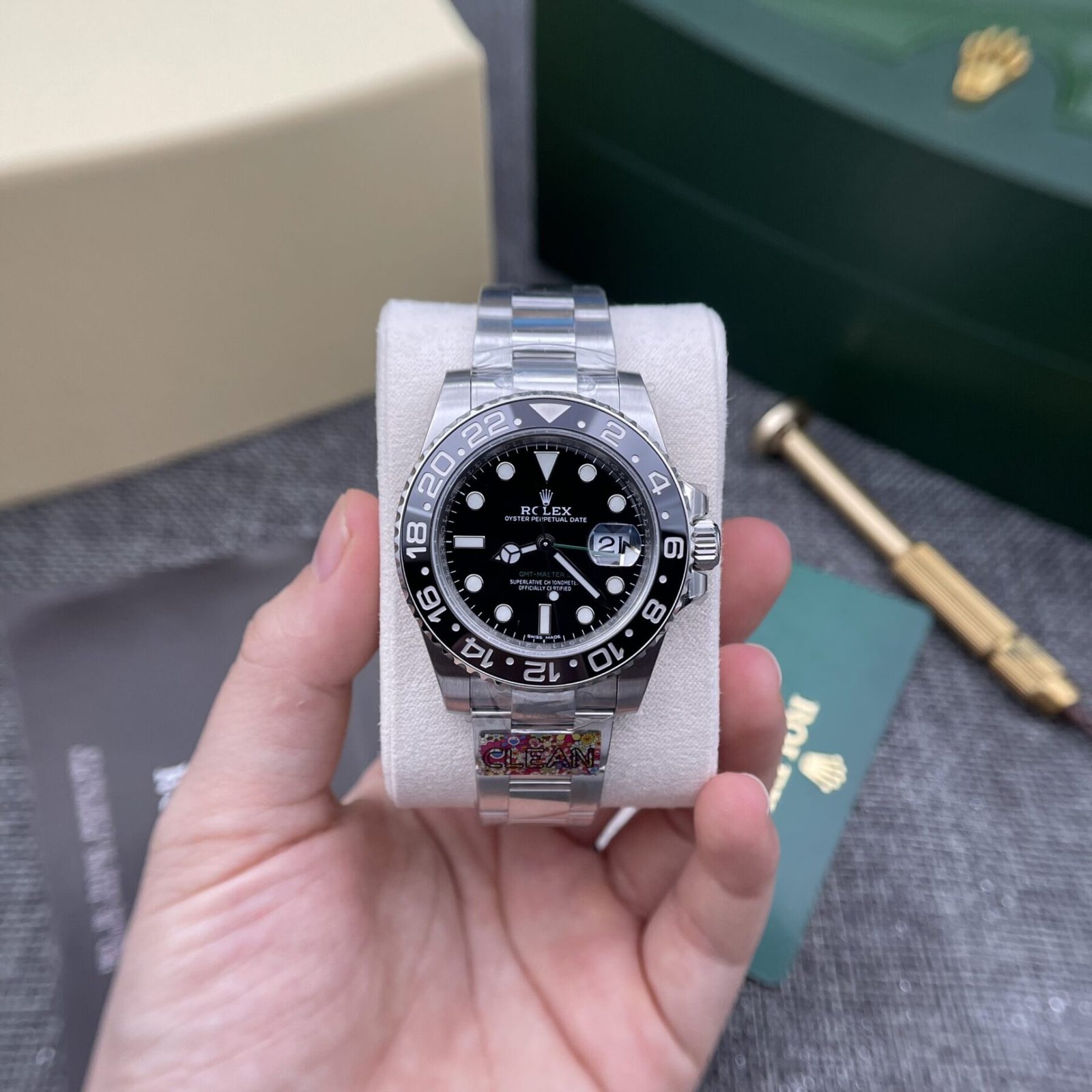 1750588610-243.jpg Rolex GMT-Master II 116710LN 904L Steel Black Dial 40mm Oyster Super Clone - 图片 1