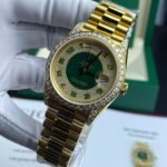 Rolex Day-Date YG Plated Diamond Green Dial 40mm Super Clone - 图片 2