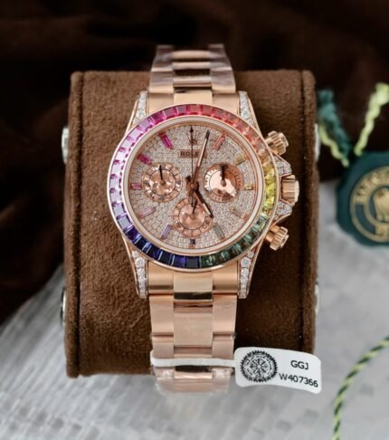 Rolex Daytona 116595 Rainbow RG Plated Diamond Dial 40mm Oyster Super Clone