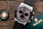 Rolex Daytona 116519LN 904L Steel Pink Dial 40mm Oysterflex Super Clone