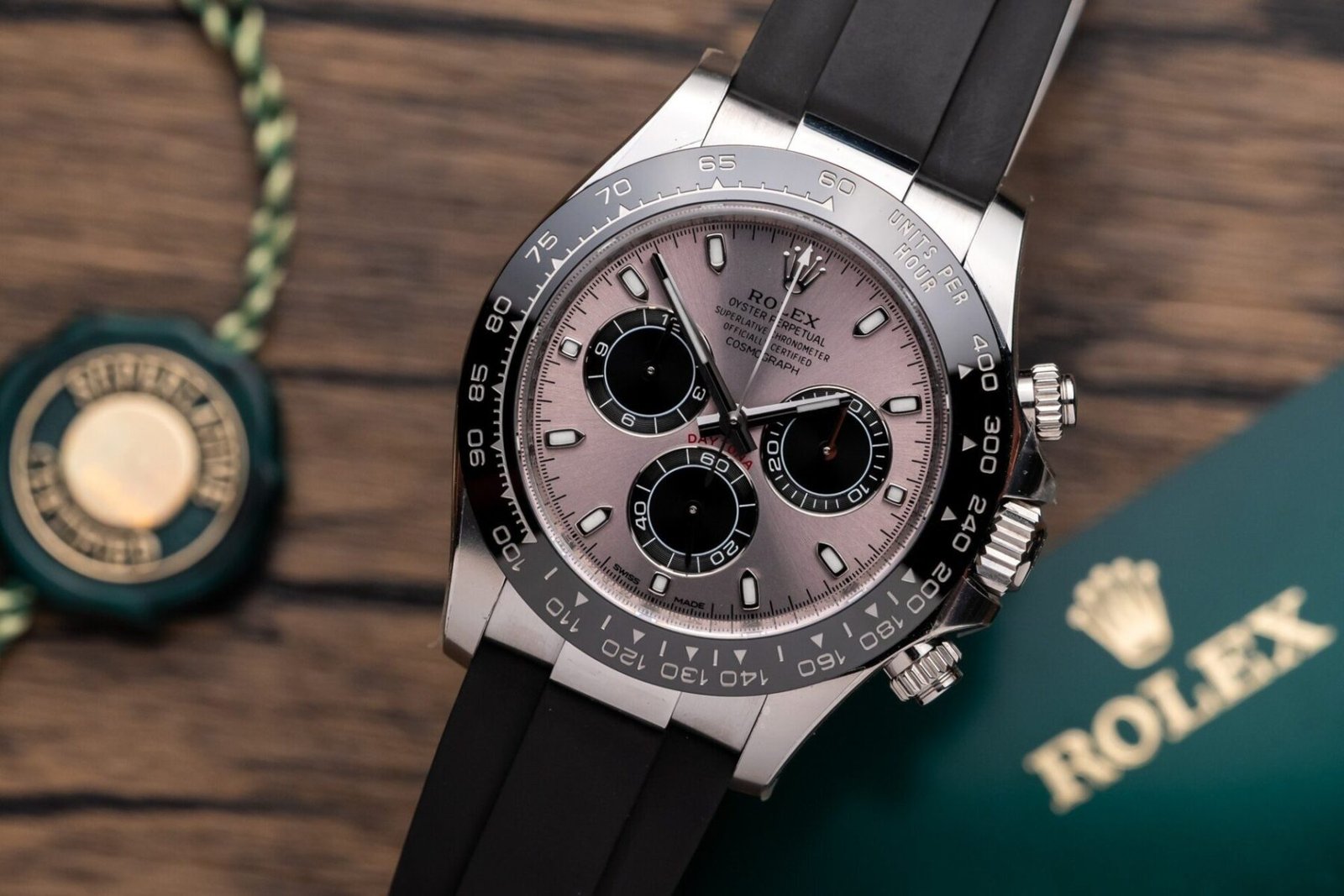 1750588715-285.jpg Rolex Daytona 116519LN 904L Steel Pink Dial 40mm Oysterflex Super Clone - 图片 1