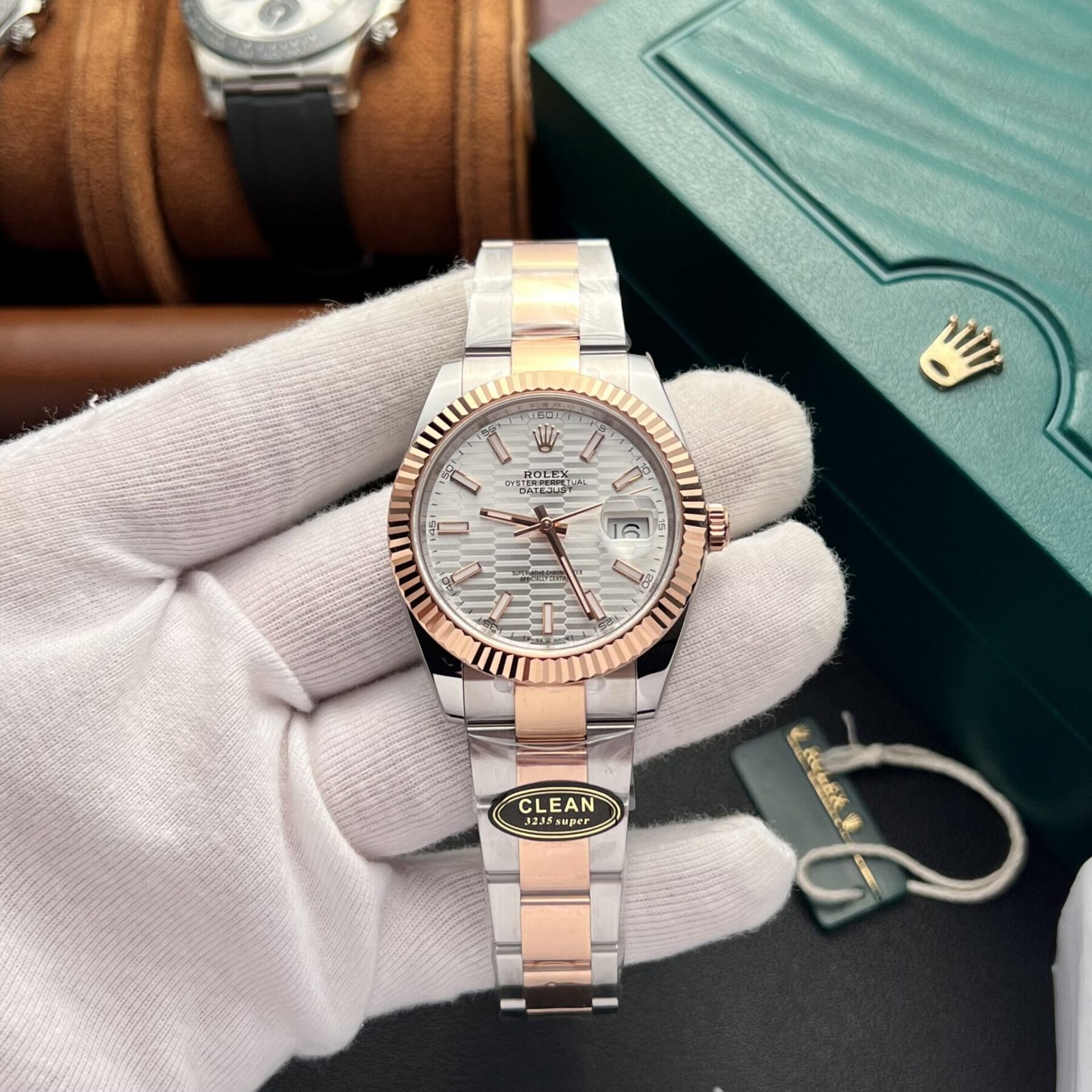 1750588726-289.jpg Rolex Datejust 126331 SS/RG Plated Silver Dial 41mm Oyster Super Clone - 图片 1