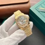 Rolex Datejust YG Plated MOP Dial CZ Diamonds 36mm Super Clone - 图片 5