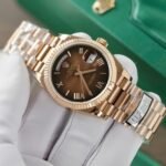 Rolex Day-Date 128235 RG Plated Ombre Brown Dial 36mm Super Clone - 图片 2