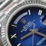 Rolex Day-Date 128239 904L Steel Ombre Blue Dial 36mm Super Clone - 图片 5