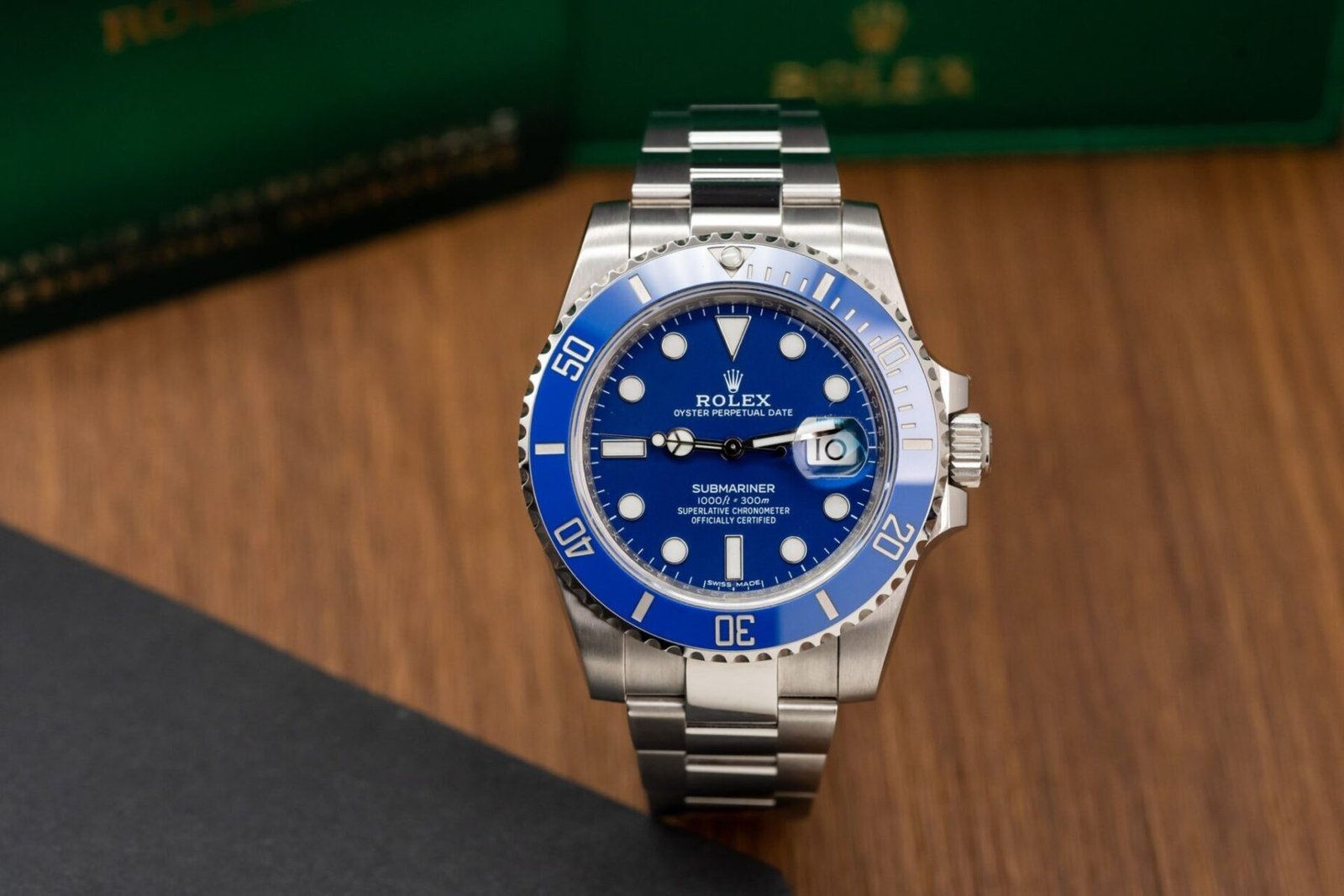 1750588845-336.jpg Rolex Submariner 116619LB Smurf 904L Steel Blue Dial 40mm Oyster Super Clone - 图片 1
