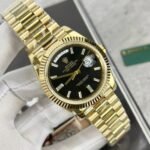 Rolex Day-Date 228238 YG Plated Black Dial CZ Diamonds 40mm Super Clone - 图片 2