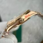 Rolex Day-Date 228235 RG Plated Chocolate Dial CZ Diamonds 40mm Super Clone - 图片 4