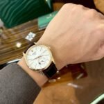 Rolex Cellini 50525 RG Plated White Dial 39mm Brown Leather AAA Replica - 图片 7