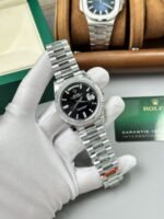Rolex Day-Date 228236 904L Steel Black Dial CZ Diamonds 40mm Super Clone - 图片 2