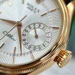 Rolex Cellini 50515 RG Plated White Dial 39mm Leather Super Clone - 图片 6
