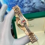 Rolex Day-Date RG Plated Dark MOP Dial CZ Diamonds 40mm BPF Replica - 图片 5