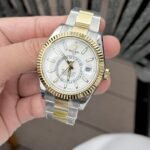 Rolex Sky-Dweller SS/YG Plated White Dial 42mm Oyster NBF Replica - 图片 3