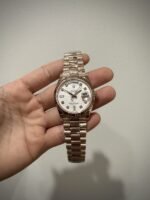 Rolex Day-Date 128235 904L Steel Meteorite Dial CZ Diamonds 36mm Super Clone