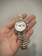 Rolex Day-Date 128235 904L Steel Meteorite Dial CZ Diamonds 36mm Super Clone - 图片 3