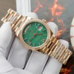 Rolex Day-Date 128235 RG Plated Green Dial CZ Diamonds 36mm Super Clone - 图片 2