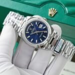 Rolex Day-Date 128236 904L Steel Blue Dial CZ Diamonds 36mm Super Clone - 图片 2