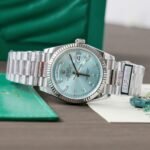 Rolex Day-Date 128236 904L Steel Ice Blue Dial CZ Diamonds 36mm Super Clone - 图片 3