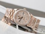 Rolex Day-Date RG Plated Diamond Dial Baguette Diamond 40mm Super Clone - 图片 2